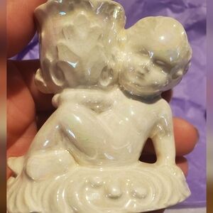 - Vintage ceramic cherub candle stick set Gkazed Ceramic